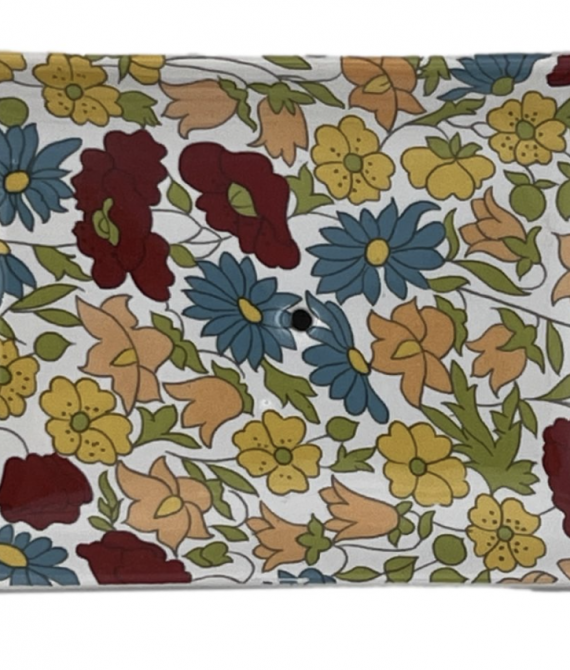Seifenschale mit Blumen – Gelb-Orange-Rot-Blau